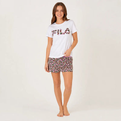 Fila Pigiama Estivo Corto Maniche Corte da Donna FPS4083