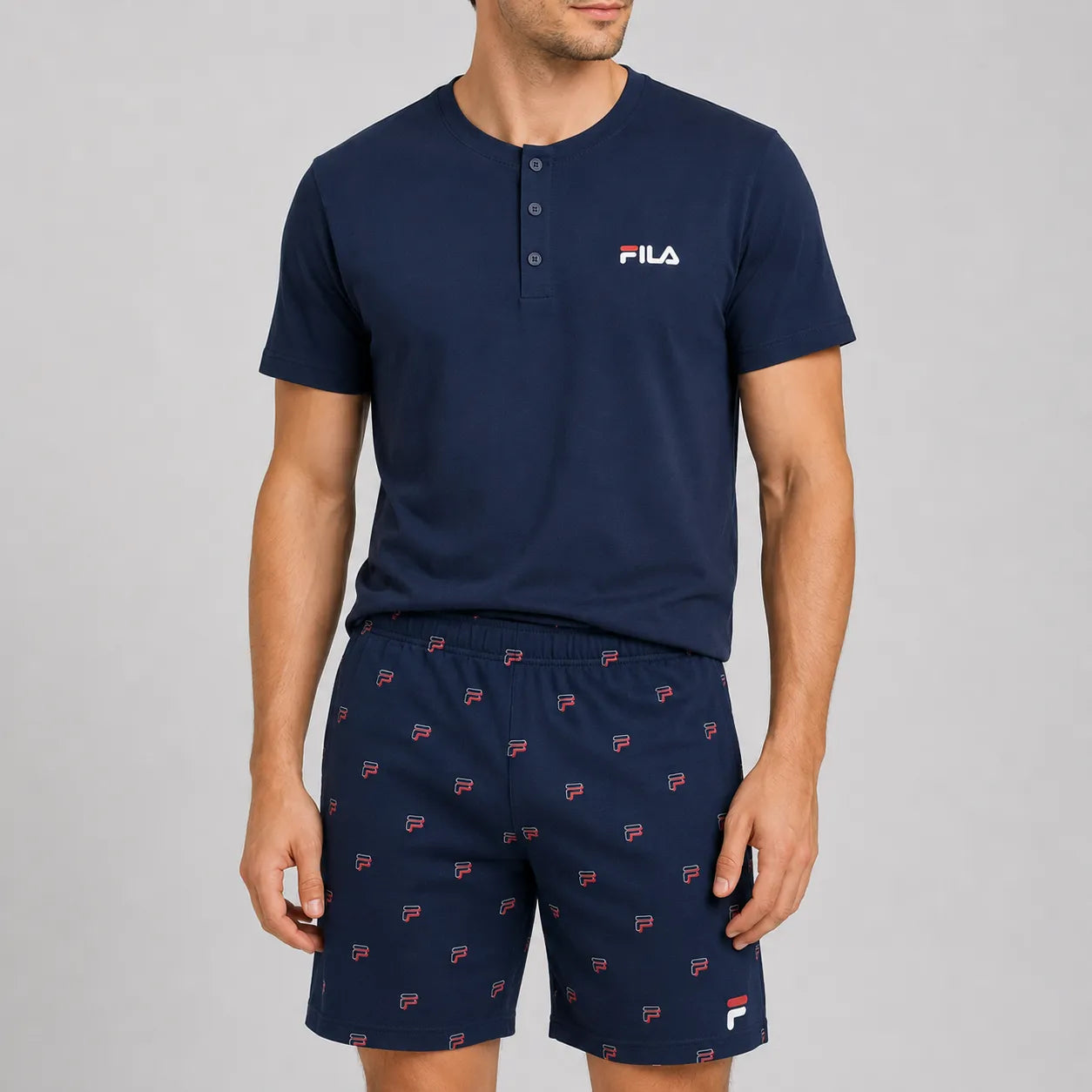 Fila Kurzer Sommer-Pyjama für Herren FPS1095 S37