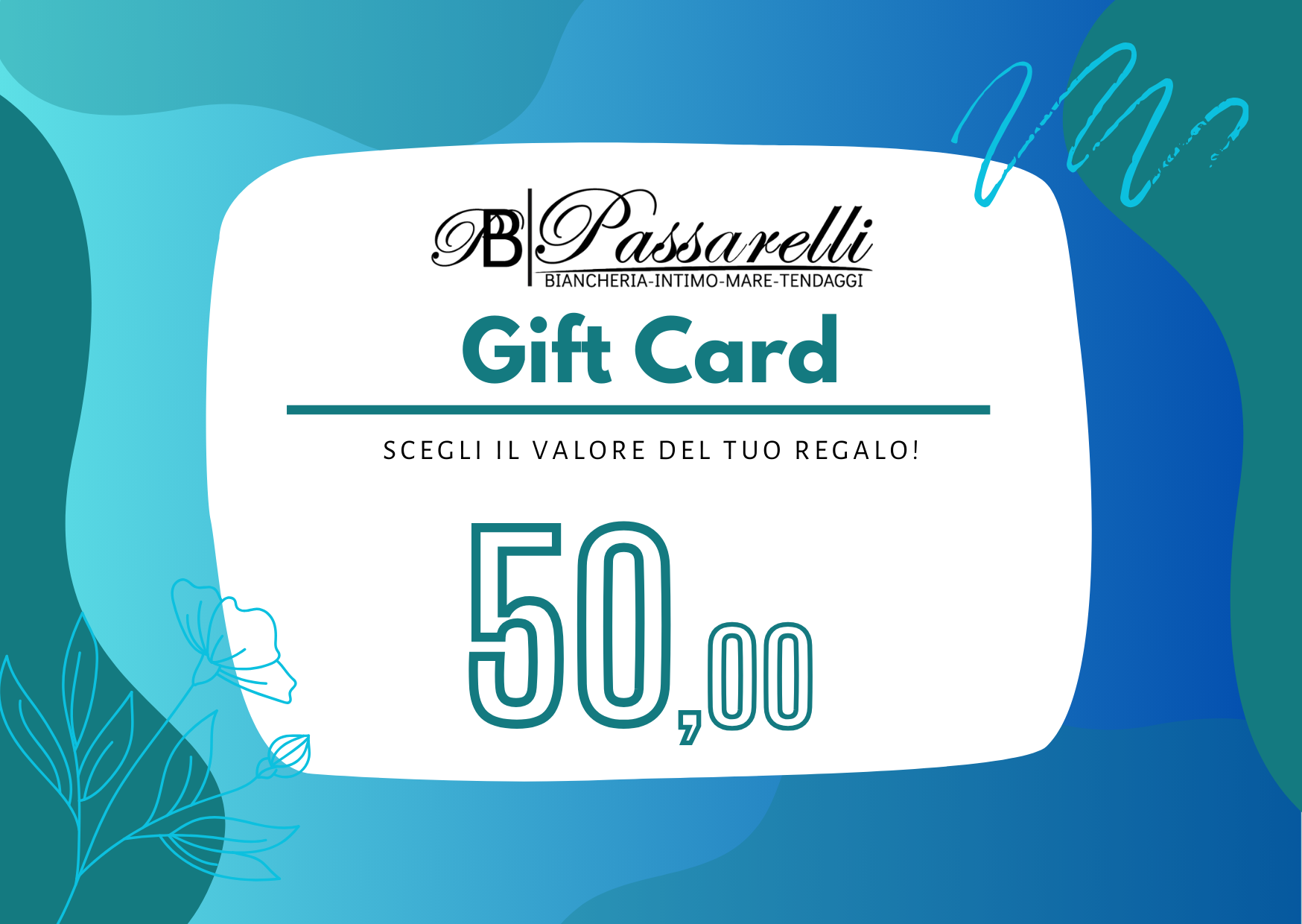 Passarelli Geschenkkarte und wir geben Ihnen -10% Rabatt
