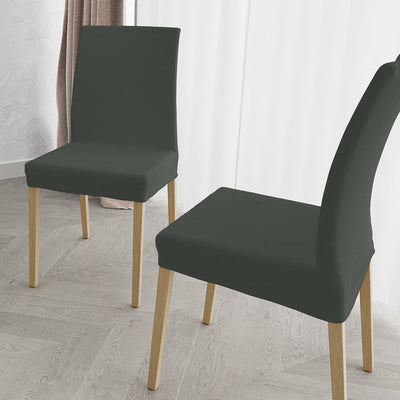 Set of 2 Chair Covers with Backrest in Stretch Fabric B17