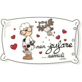 Happy People Fanta Federe Federa Stampata Messaggi 50x80 cm D15 - Passarelli Biancheria