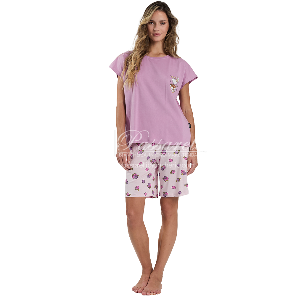 Happy People Pigiama Estivo Corto da Donna HEC107-6907