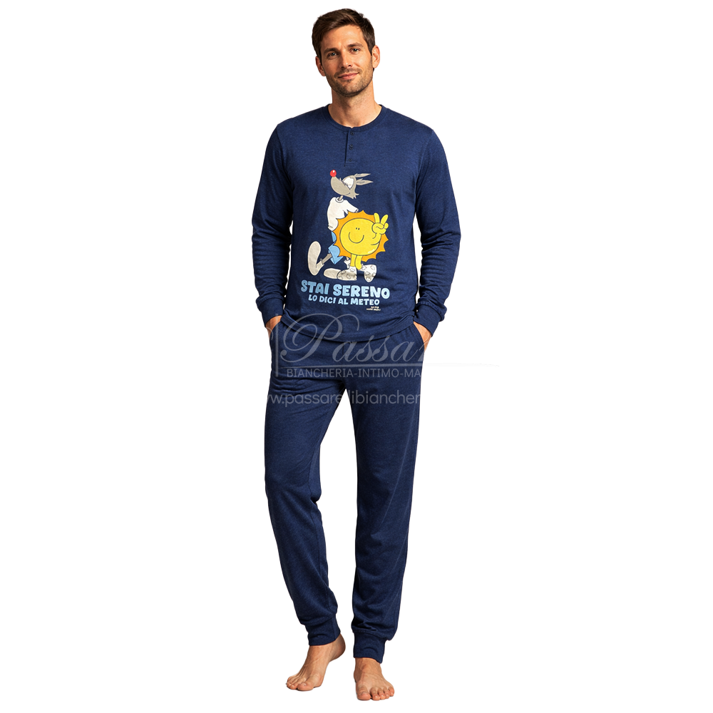 Happy People Pigiama Primaverile Maniche Lunghe da Uomo HAL145-6935