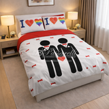 I Love Sleeping Completo Lenzuola copriletto FREE LOVE 2502B80