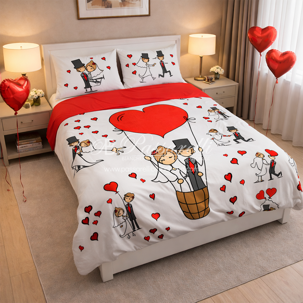 I Love Sleeping Completo Lenzuola copriletto  HONEYMOON 2502B80