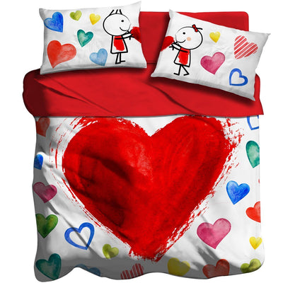 I Love Sleeping Completo Lenzuola copriletto YOU AND ME 2502B80