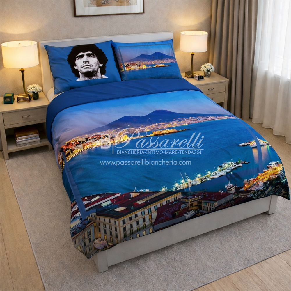 I Love Sleeping Completo lenzuola copriletto Digitale D10S NAPOLI 2502B80