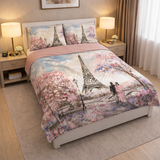 I Love Sleeping Completo lenzuola copriletto Matrimoniale DIGITALE PINK PARIS 2502B80