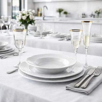 Servizio tavola 18pz FLORA WEISS in porcellana By Weissestal