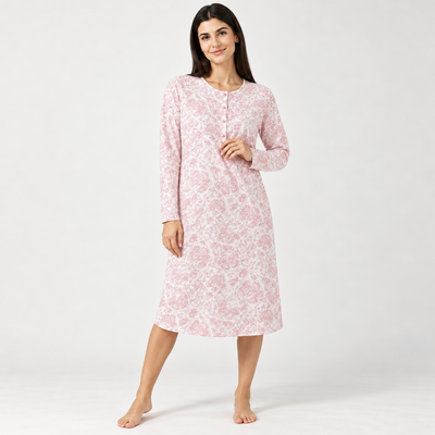 Zero Pigiamore Camicia da Notte Estiva Maniche Lunghe 4326 2503S34