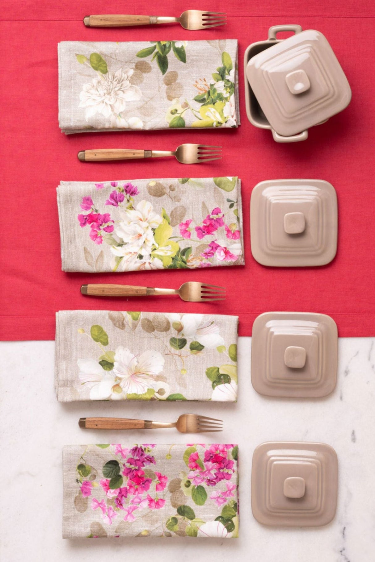 Tessitura Toscana Telerie Set 4 Tovaglioli Blossom