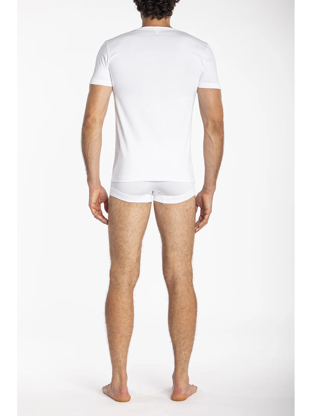 Julipet Men's Underwear Shirt In Elastic Cotton V-Neck Short Sleeves Hyper JNL121 S23