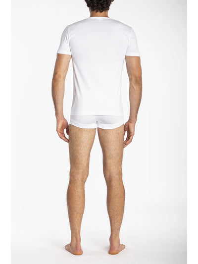 Julipet Men's Underwear Shirt In Elastic Cotton V-Neck Short Sleeves Hyper JNL121 S23