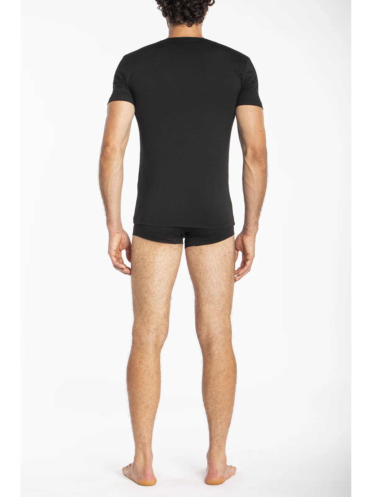 Julipet Men's Underwear Shirt In Elastic Cotton V-Neck Short Sleeves Hyper JNL121 S23