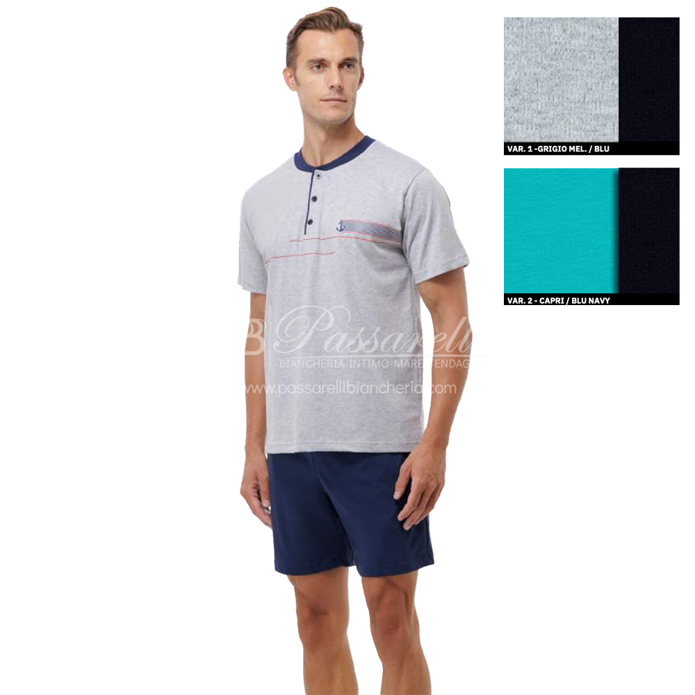 Jamas Pigiama Corto Estivo da Uomo EJ 2233 S41