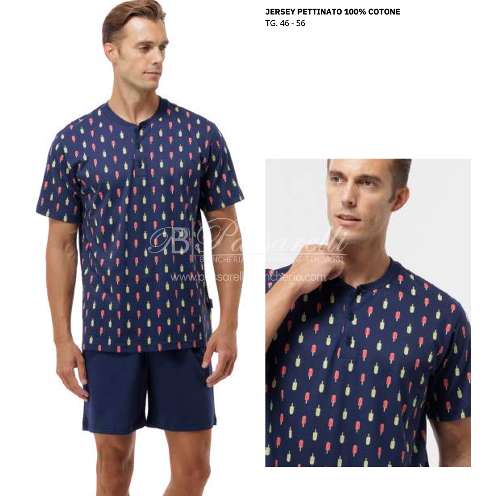 Jamas Pigiama Corto Estivo da Uomo EJ 9407 2504S54