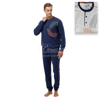 Jamas Pigiama Uomo Cotone Leggero Maniche Lunghe EJ2234 2504S50