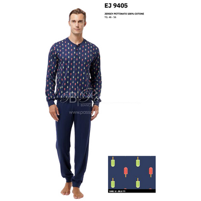 Jamas Pigiama Uomo Cotone Leggero Maniche Lunghe EJ 9405 2504S60