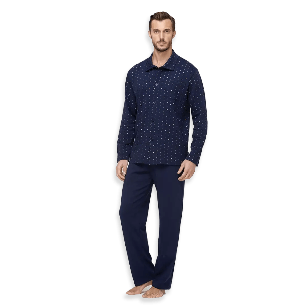 Jamas Pigiama da Uomo Aperto in Caldo Cotone IJ 9260 S84 - Passarelli Biancheria