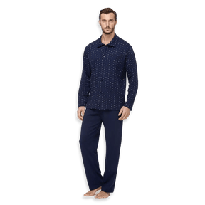 Jamas Pigiama da Uomo Aperto in Caldo Cotone IJ 9260 S84 - Passarelli Biancheria