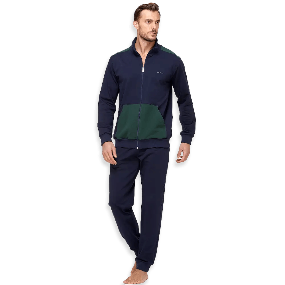 Jamas Tuta da Uomo Felpa con Zip IJ9281 S88 - Passarelli Biancheria