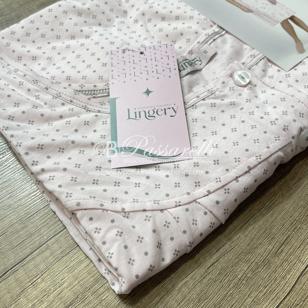Lingery Camicia da Notte Spalla Larga in Jersey di Puro Cotone 9203 2505S30