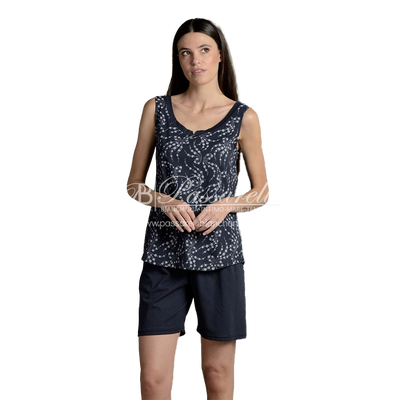 Lingery Pigiama Corto senza Maniche in Cotone Jersey da Donna 3093 2504S40