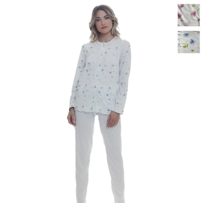 Lingery Pigiama in Cotone Jersey da Donna Aperto Avanti 2404S27