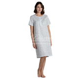 Lingery Camicia da Notte Maniche Corte in Mussola di Cotone 9197 2504S35