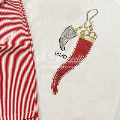 Liu Jo Pigiama Estivo da Donna Maniche Corte e Pantaloncino DL0037