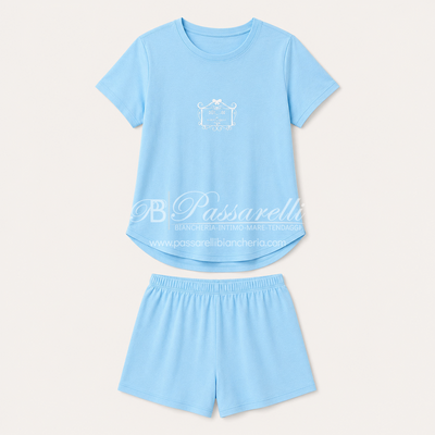 Liu Jo Pigiama Estivo da Donna Maniche Corte e Pantaloncino DL0070