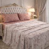 Maè Completo Lenzuola Copriletto Matrimoniale in Percalle Salice 2603S44