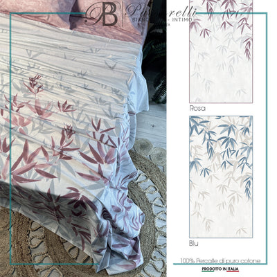 Maè Completo Lenzuola Copriletto Matrimoniale in Percalle Beatrice 404 S44