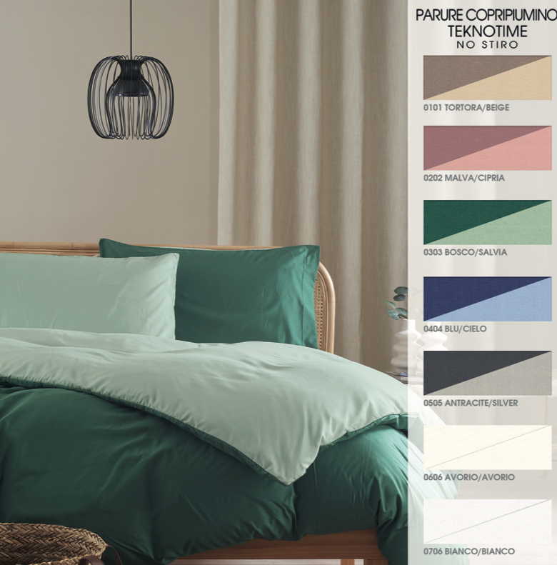 Maè by Via Roma 60 Parure Copripiumino No Stiro Tekno time - Varie Dimensioni