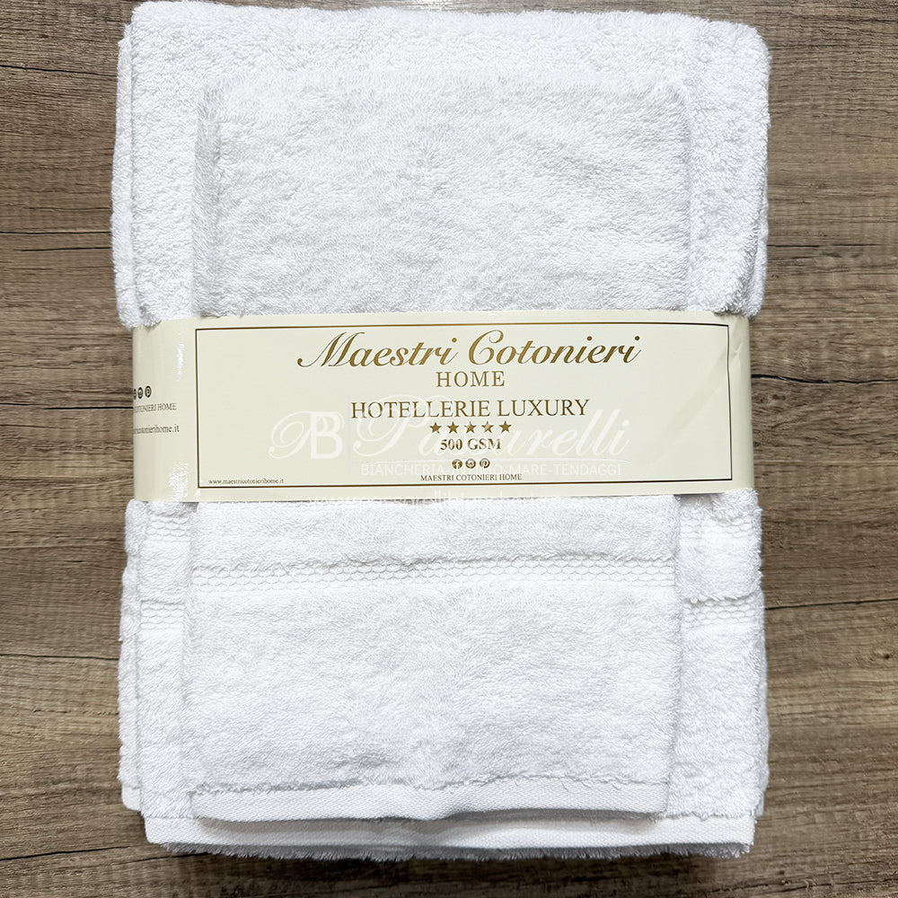 Maestri Cotonieri B&B kit Telo doccia + asciugamano + ospite Spugna 500 gr/m² 2512S25