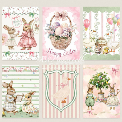 Maestri Cotonieri Set da 6 Strofinacci Pasquali Giardino Segreto 2603S22