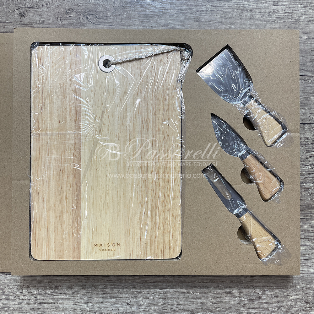 Maison Sucrèe Set tagliere da formaggio in Legno 2511S26