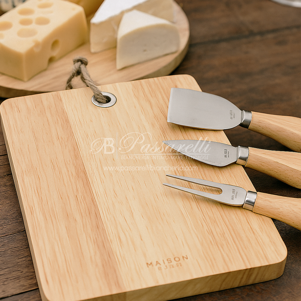 Maison Sucrèe Set tagliere da formaggio in Legno 2511S26