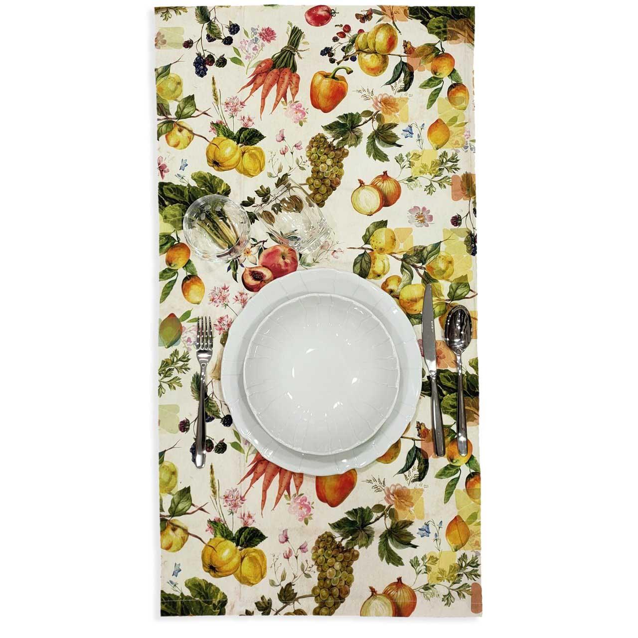 Maison Sucrèe Runner 45x150 Pintura Fruit Mix D18 - Passarelli Biancheria