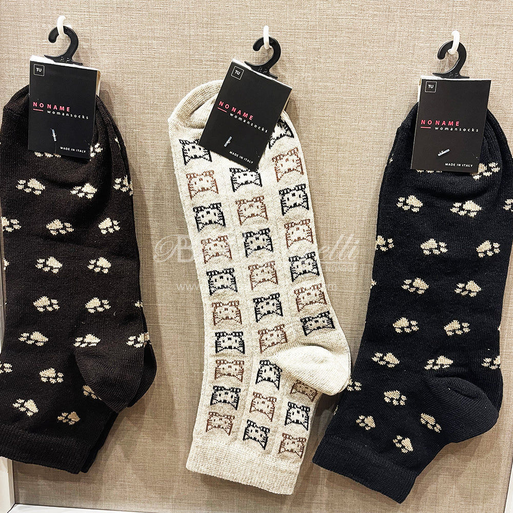 Mamma Mà 3 Calzini Invernale da Donna fantasia in caldo cotone - Vari Disegni 2410S10