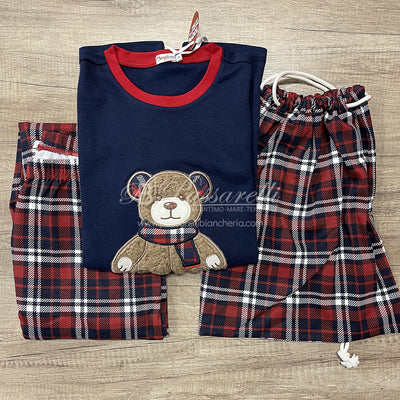 Maryplaid Pigiama Unisex in Caldo Cotone +Porta pigiama 6P85001-2 2510S50