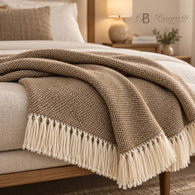 Mastro Raphaël Plaid Thais Mezza Spina Cotone 130x170 V15A0076