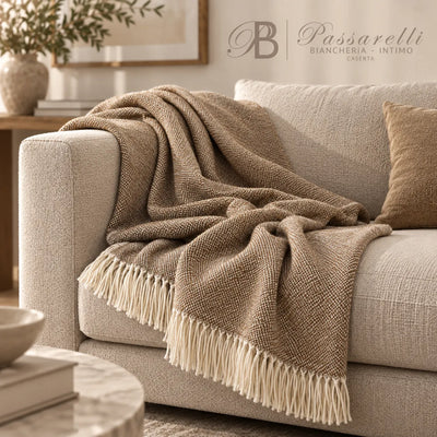 Mastro Raphaël Plaid Thais Mezza Spina Cotone 130x170 V15A0076