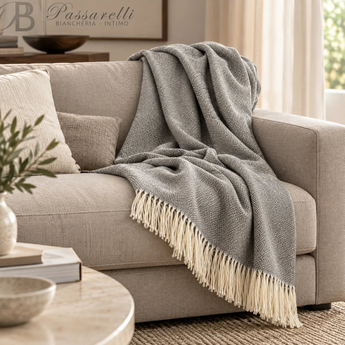 Mastro Raphaël Plaid Thais Mezza Spina Cotone 130x170 V15A0076