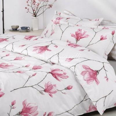 Mirabello Completo Lenzuola Copriletto Matrimoniale Magnolia