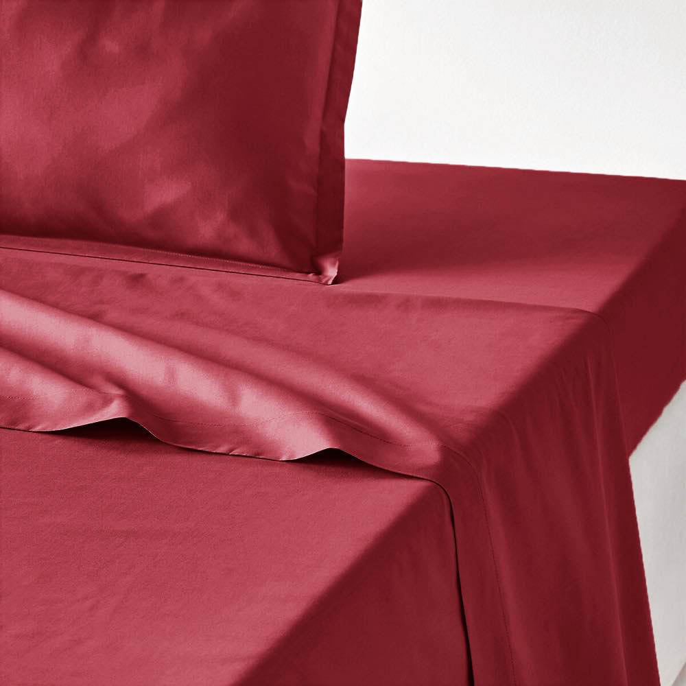 Mirabello Sheet Set for Double Bed in Percale Solid Color Louisiana S84 