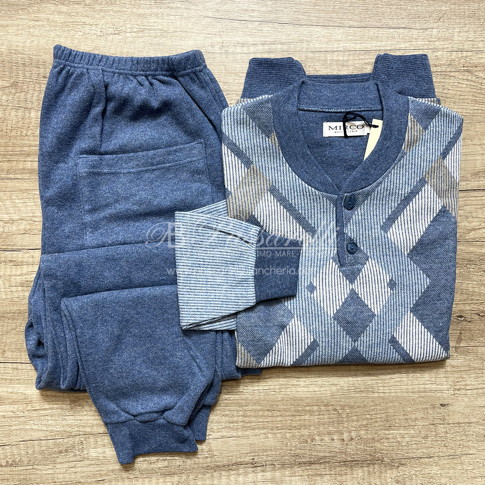 Mirco Pigiama Invernale da Uomo in Punto Milano 1810S25