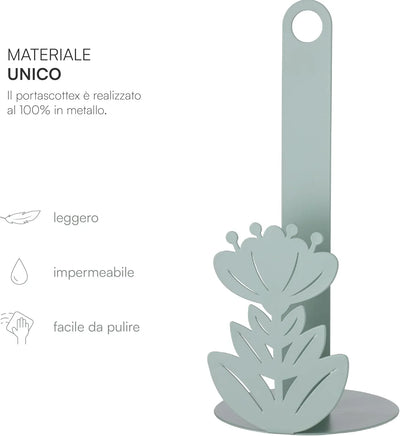 Montemaggi Ibiscus Portascottex in Metallo Verde Chiaro
