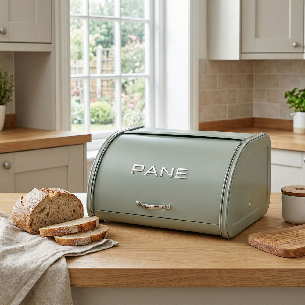 Montemaggi Kitchen Box Portapane in Ferro Verde Salvia MT154