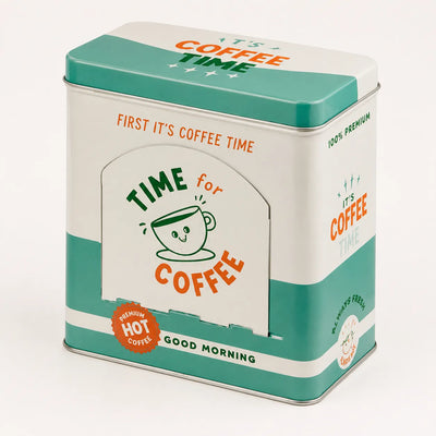 Montemaggi Scatola in Latta Portacialde Caffè Decori Assortiti